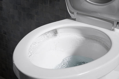KOHLER K-5709-NY Corbelle ContinuousClean XT two-piece elongated toilet with skirted trapway, 1.28 gpf - Dune