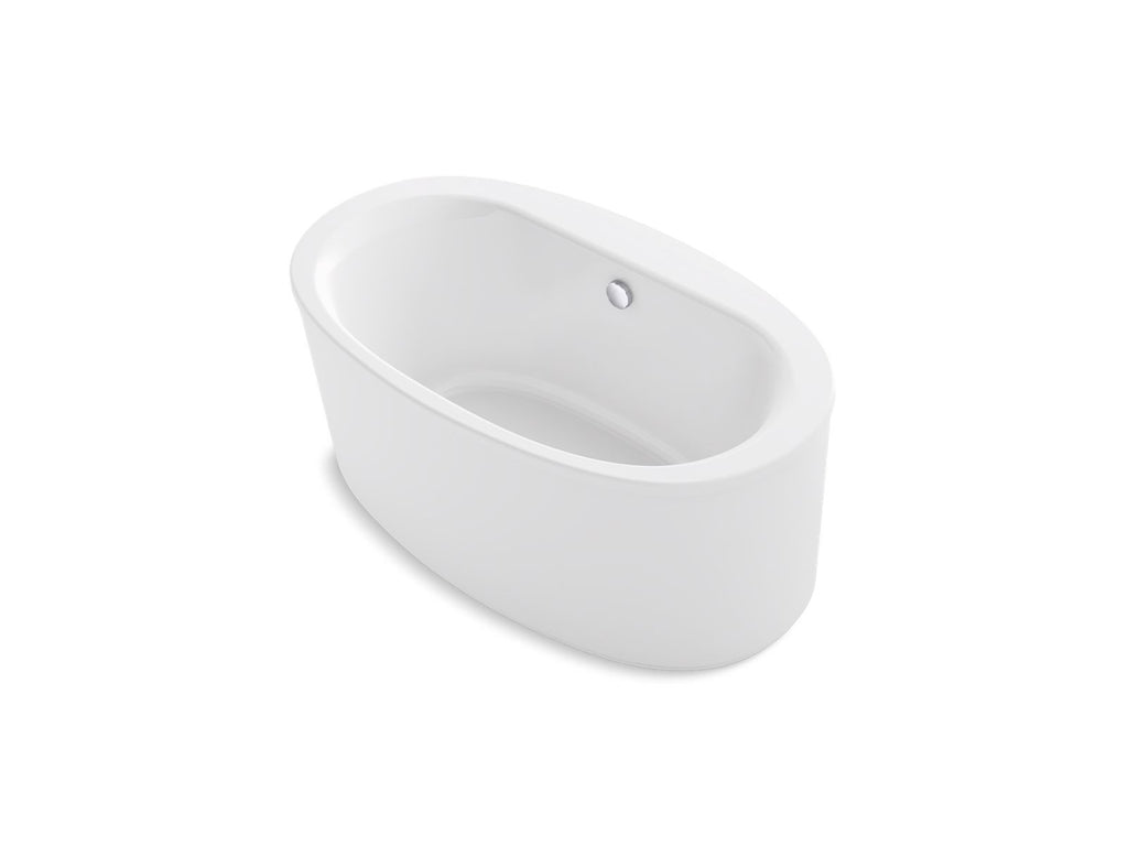 KOHLER K-24001-0 Sunstruck 60" X 34" Freestanding Bath With Straight Shroud - White