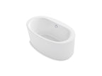 KOHLER K-24001-0 Sunstruck 60" X 34" Freestanding Bath With Straight Shroud - White