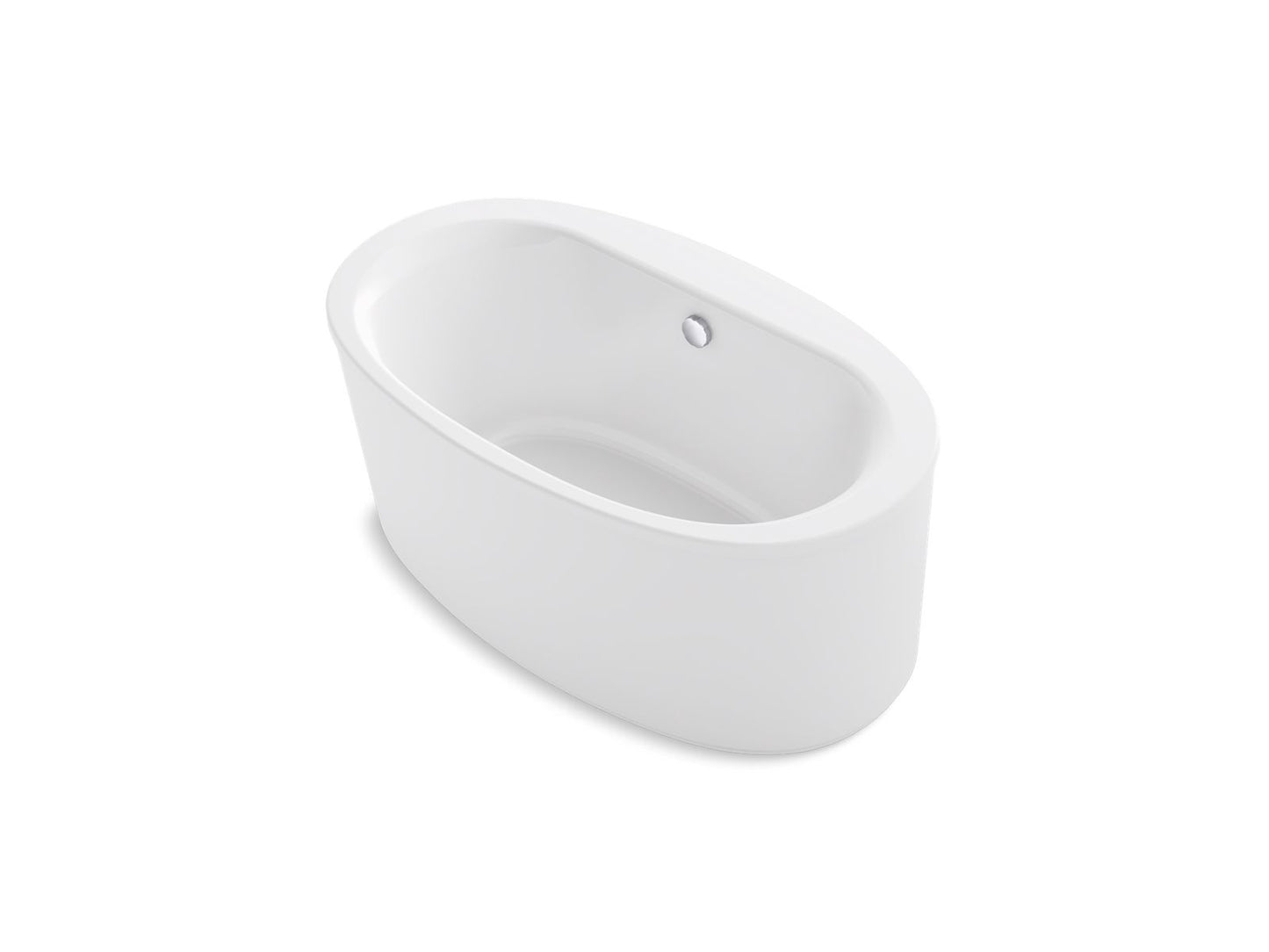 KOHLER K-24001-0 Sunstruck 60" x 34" freestanding bath with straight shroud - White
