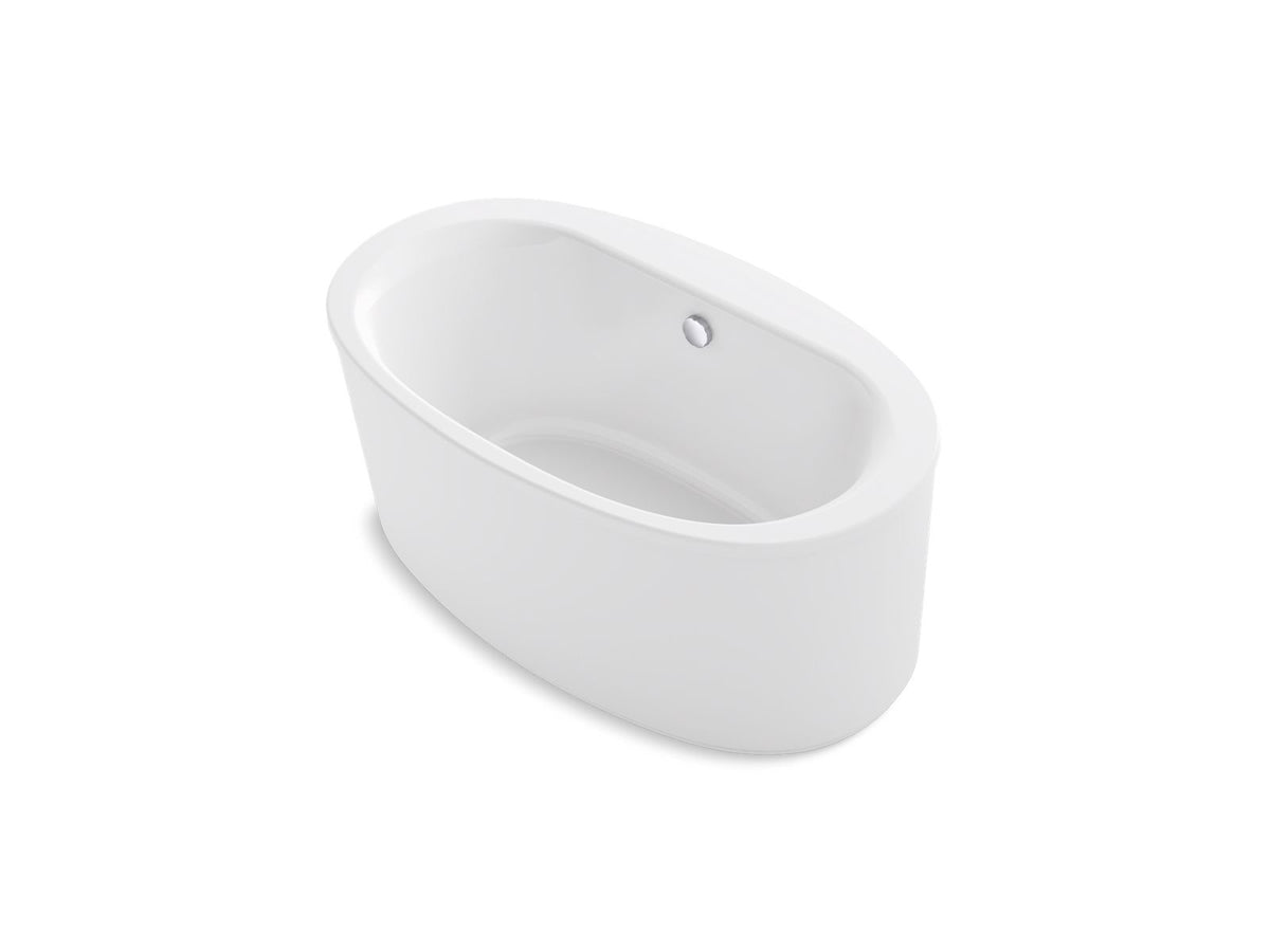 KOHLER K-24001-0 Sunstruck 60" X 34" Freestanding Bath With Straight Shroud - White