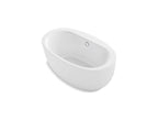 KOHLER K-24002-0 Sunstruck 60" X 34" Freestanding Bath With Fluted Shroud - White