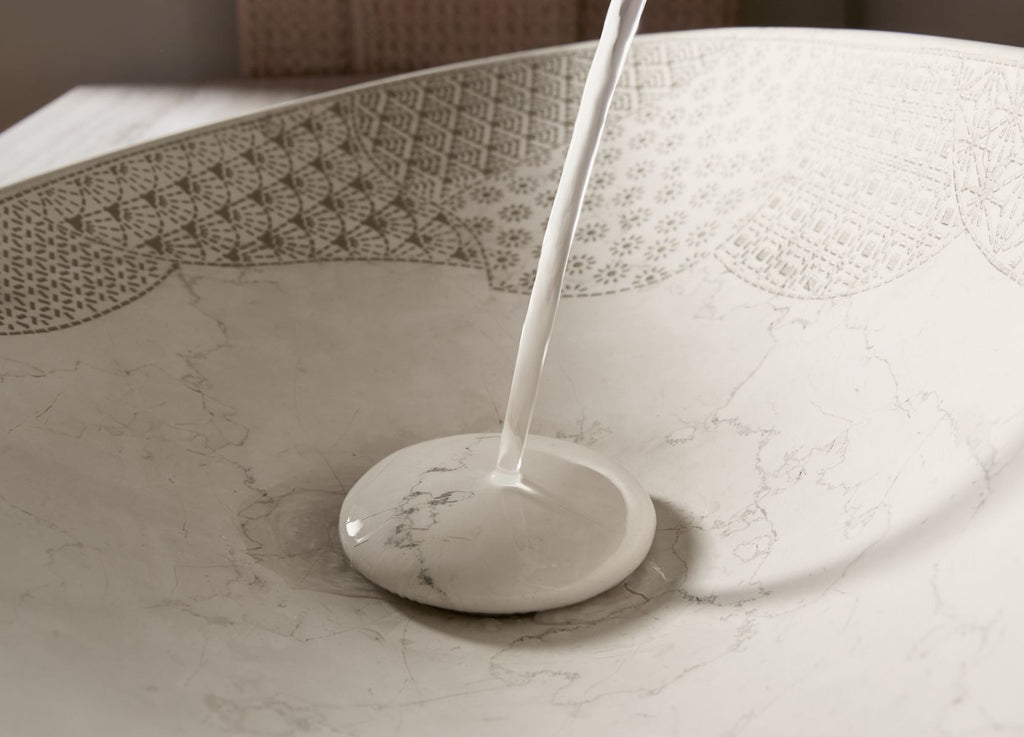 KOHLER K-8325-CS6 Kensho 28" Oval Vessel Bathroom Sink, No Overflow - Biancone