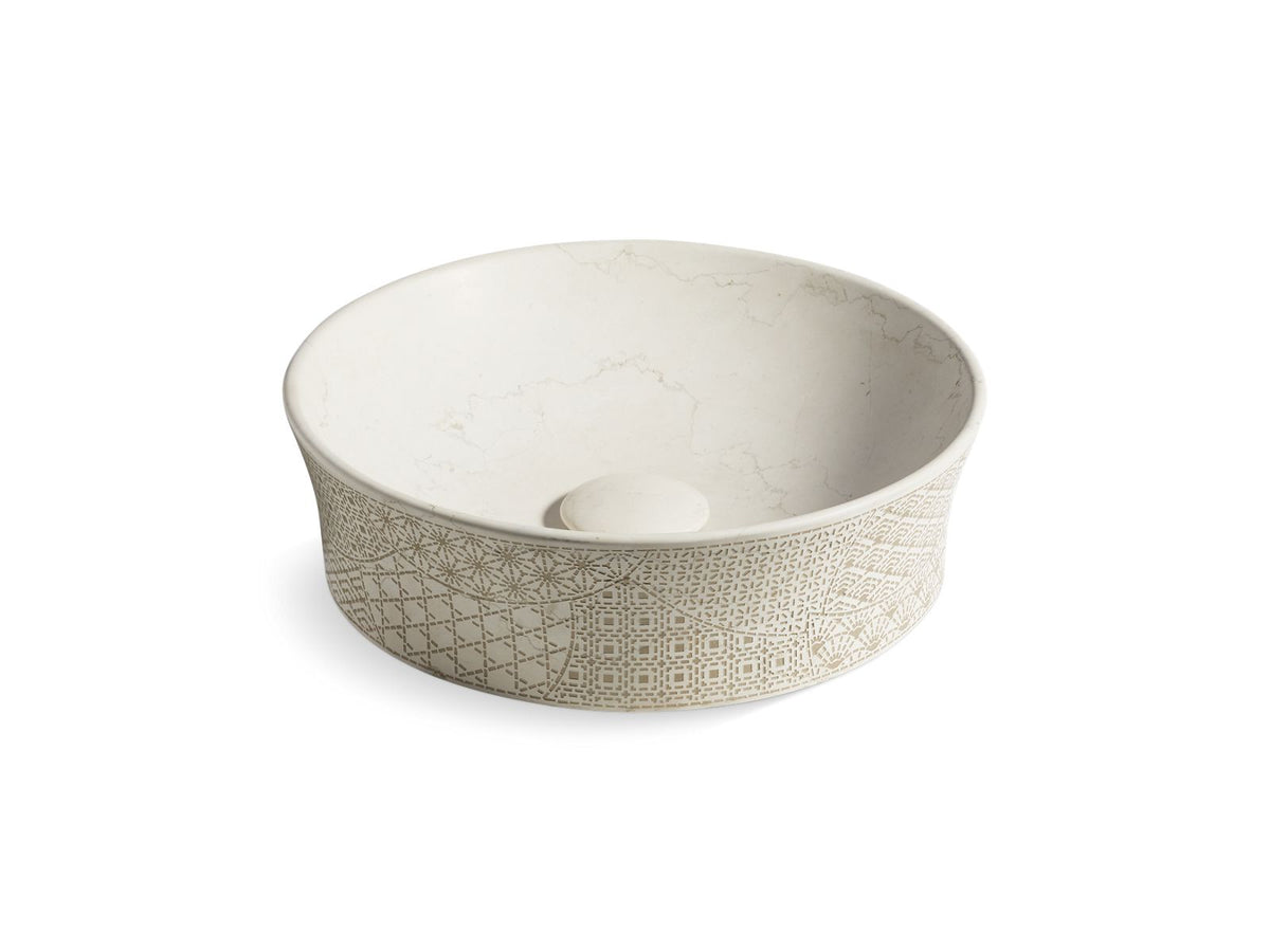 KOHLER K-8324-CS7 Kensho 16" Round Vessel Bathroom Sink, No Overflow - Grey Fousana