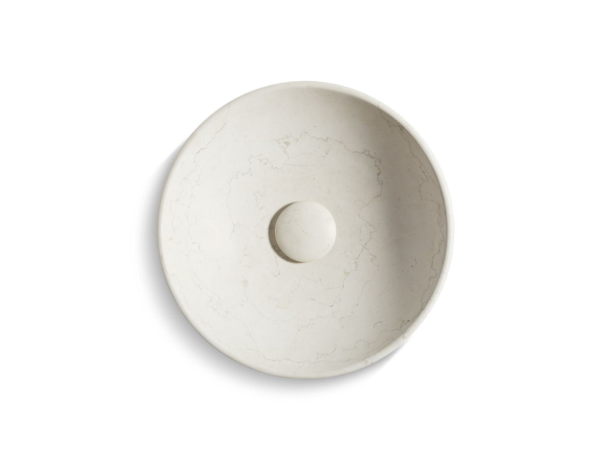 KOHLER K-8324-CS7 Kensho 16" Round Vessel Bathroom Sink, No Overflow - Grey Fousana