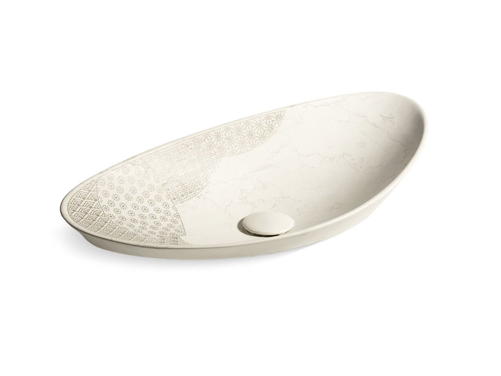 KOHLER K-8325-CS6 Kensho 28" Oval Vessel Bathroom Sink, No Overflow - Biancone
