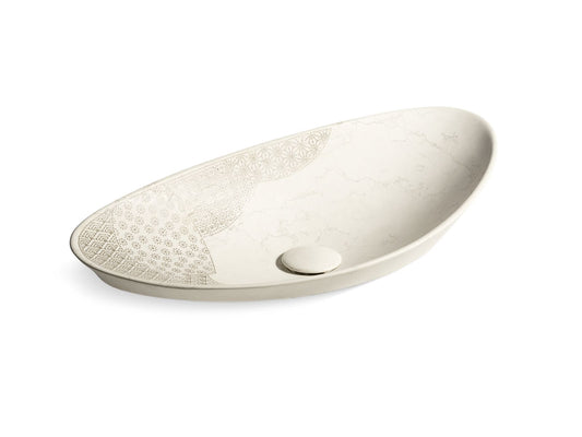 KOHLER K-8325-CS6 Kensho 28" oval vessel bathroom sink, no overflow - Biancone