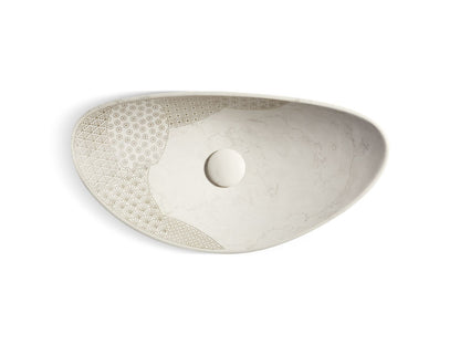 KOHLER K-8325-CS7 Kensho 28" oval vessel bathroom sink, no overflow - Grey Fousana