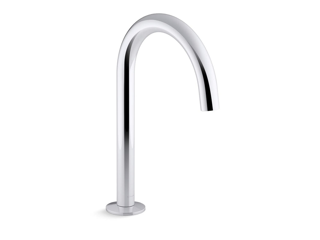 KOHLER K-77985-BL Components Deck-Mount Bath Spout With Tube Design - Matte Black