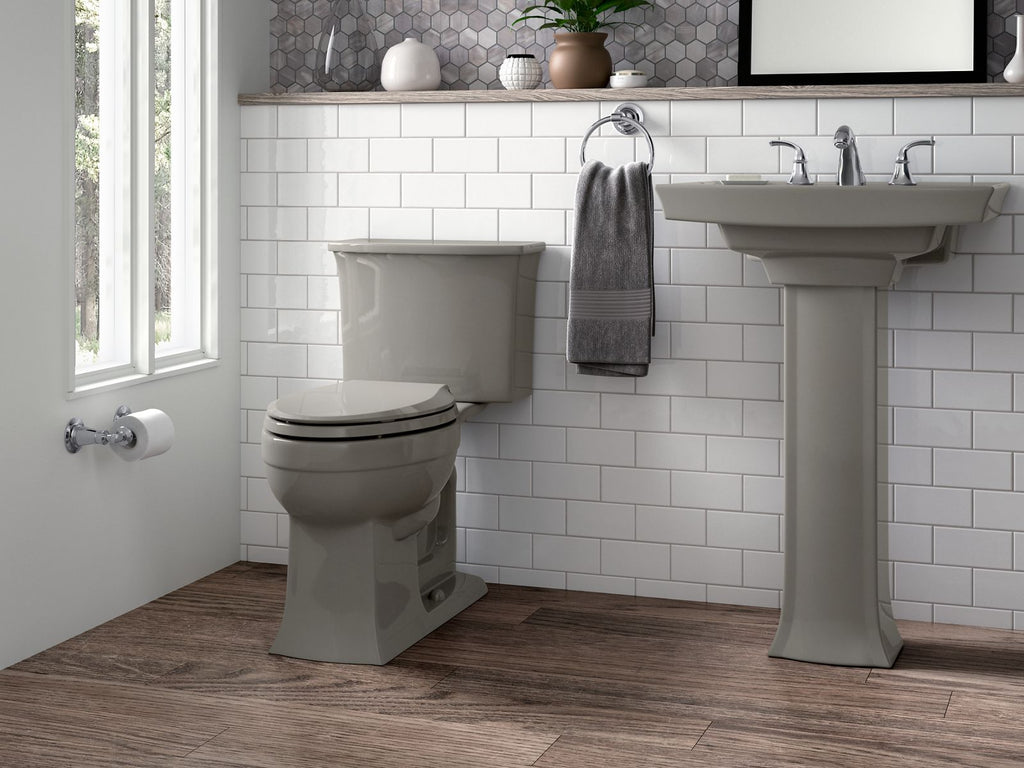 KOHLER K-2359-8-0 Archer 24" Rectangular Pedestal Bathroom Sink - White