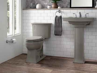 KOHLER K-2359-8-96 Archer 24" rectangular pedestal bathroom sink - Biscuit
