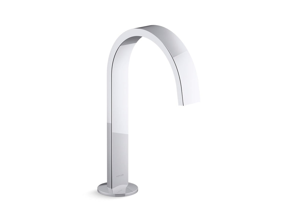 KOHLER K-77968-BL Components Bathroom Sink Faucet Spout With Ribbon Design, 1.2 Gpm - Matte Black