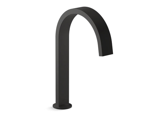 KOHLER K-77986-BL Components Deck-Mount Bath Spout With Ribbon Design In Matte Black