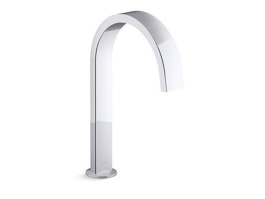 KOHLER K-77986-CP Components Deck-Mount Bath Spout With Ribbon Design In Polished Chrome