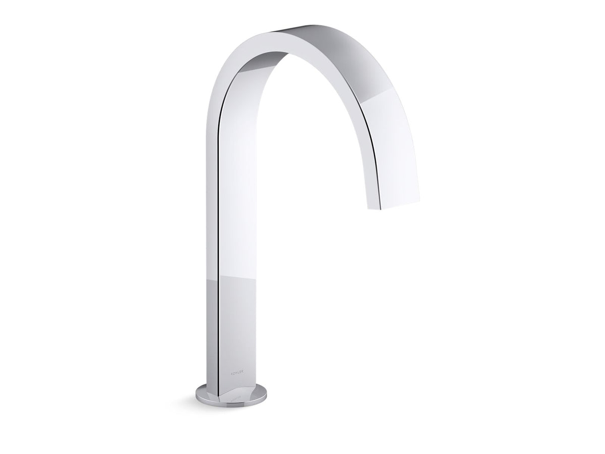 KOHLER K-77986-AF Components Deck-Mount Bath Spout With Ribbon Design - Vibrant French Gold