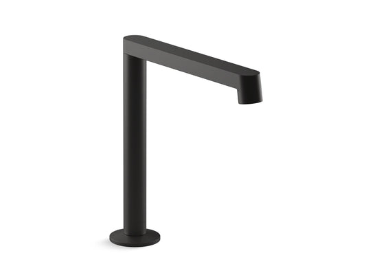 KOHLER K-77987-BL Components Deck-Mount Bath Spout With Row Design In Matte Black