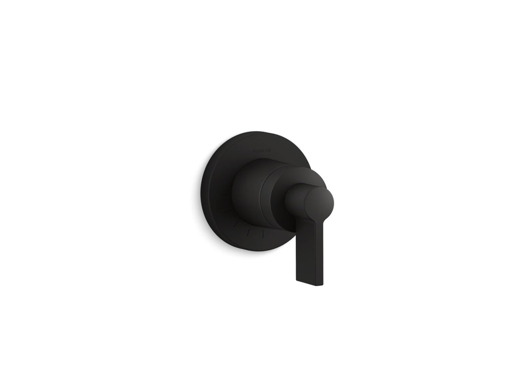 KOHLER K-T78025-4-BL Components Mastershower Volume Control Valve Trim With Lever Handle - Matte Black