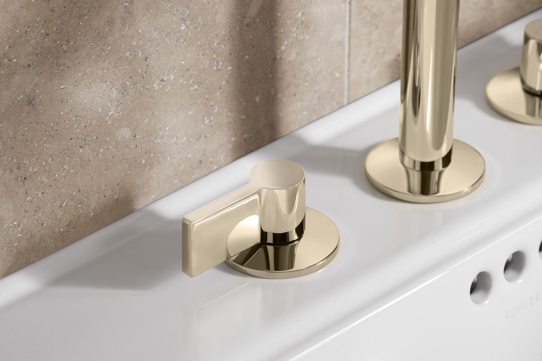 KOHLER K-77974-4-BV Components Lever Bathroom Sink Faucet Handles - Vibrant Brushed Bronze