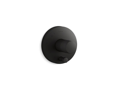 KOHLER K-T78016-8-BL Components Rite-Temp valve trim with Oyl handle and diverter - Matte Black