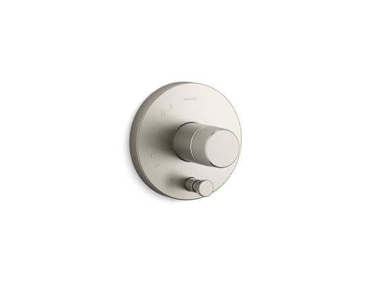 KOHLER K-T78016-8-BN Components Rite-Temp valve trim with Oyl handle and diverter - Vibrant Brushed Nickel