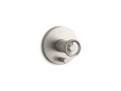KOHLER K-T78016-9-BN Components Rite-Temp valve trim with Industrial handle and diverter - Vibrant Brushed Nickel
