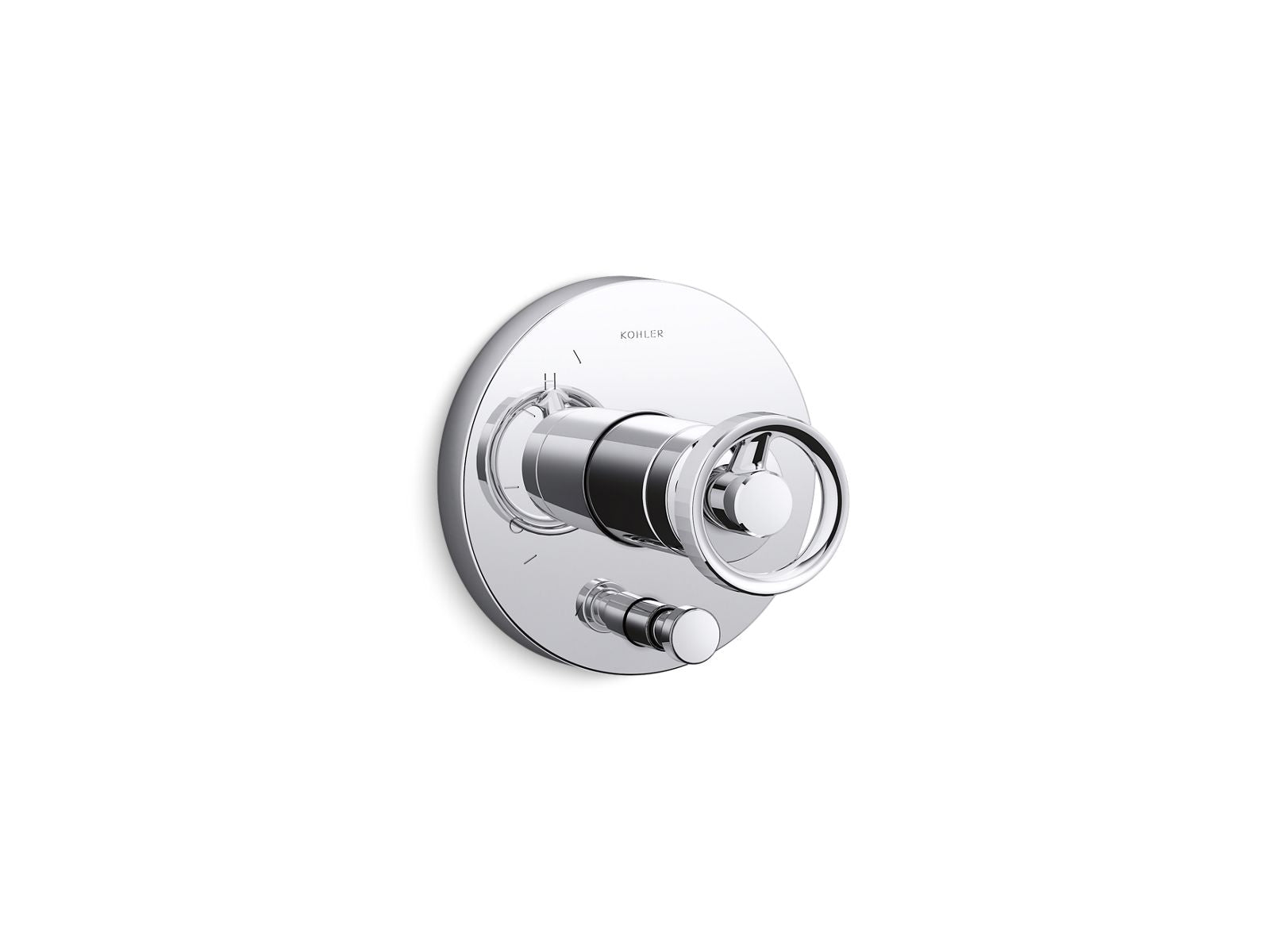 KOHLER K-T78016-9-2MB Components Rite-Temp Valve Trim With Industrial Handle And Diverter - Vibrant Brushed Moderne Brass