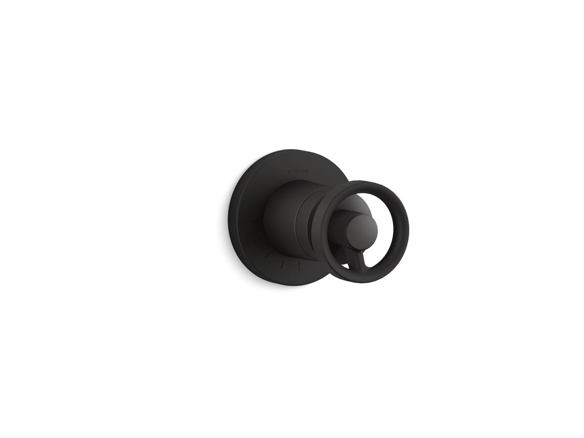 KOHLER K-T78025-9-BL Components Mastershower Volume Control Valve Trim With Industrial Handle - Matte Black