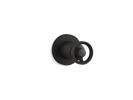 KOHLER K-T78026-9-BL Components MasterShower transfer valve trim with Industrial handle - Matte Black
