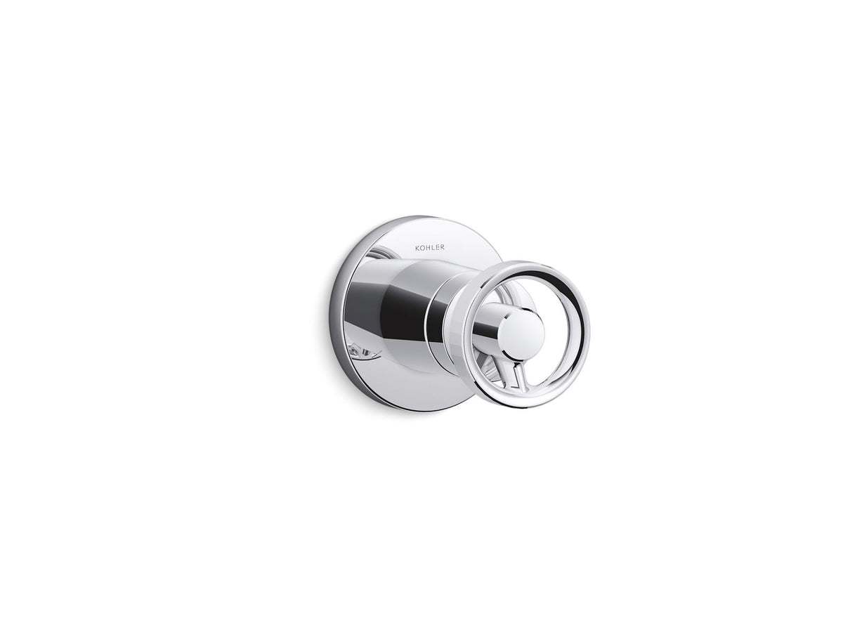 KOHLER K-T78026-9-CP Components Mastershower Transfer Valve Trim With Industrial Handle - Polished Chrome