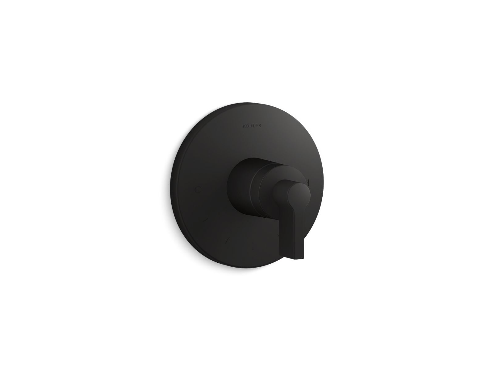 KOHLER K-T78027-4-BL Components Mastershower Temperature Control Valve Trim With Lever Handle - Matte Black