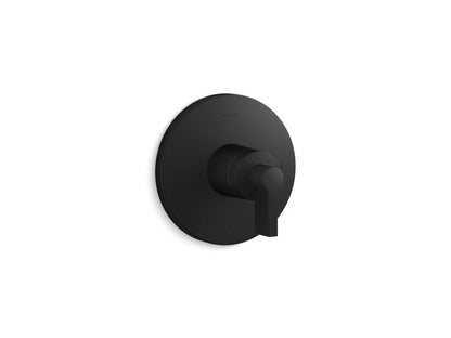 KOHLER K-T78027-4-BL Components MasterShower temperature control valve trim with Lever handle - Matte Black