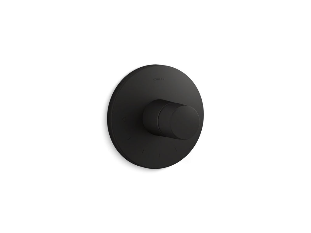 KOHLER K-T78027-8-BL Components Mastershower Temperature Control Valve Trim With Oyl Handle - Matte Black