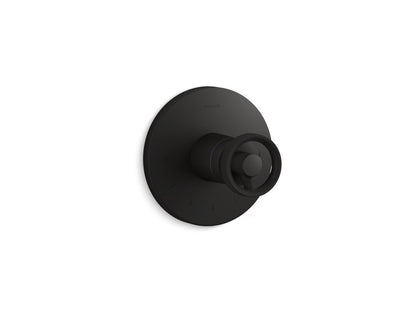 KOHLER K-T78027-9-BL Components MasterShower temperature control valve trim with Industrial handle - Matte Black