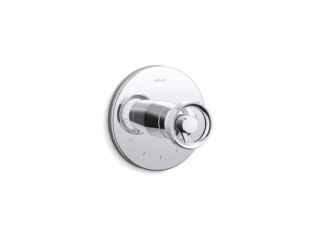 KOHLER K-T78027-9-BN Components Mastershower Temperature Control Valve Trim With Industrial Handle - Vibrant Brushed Nickel