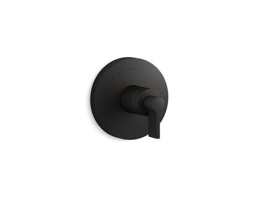 KOHLER K-TS78015-4-BL Components Rite-Temp Valve Trim With Lever Handle In Matte Black