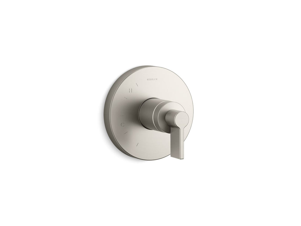 KOHLER K-TS78015-4-BN Components Rite-Temp Valve Trim With Lever Handle - Vibrant Brushed Nickel