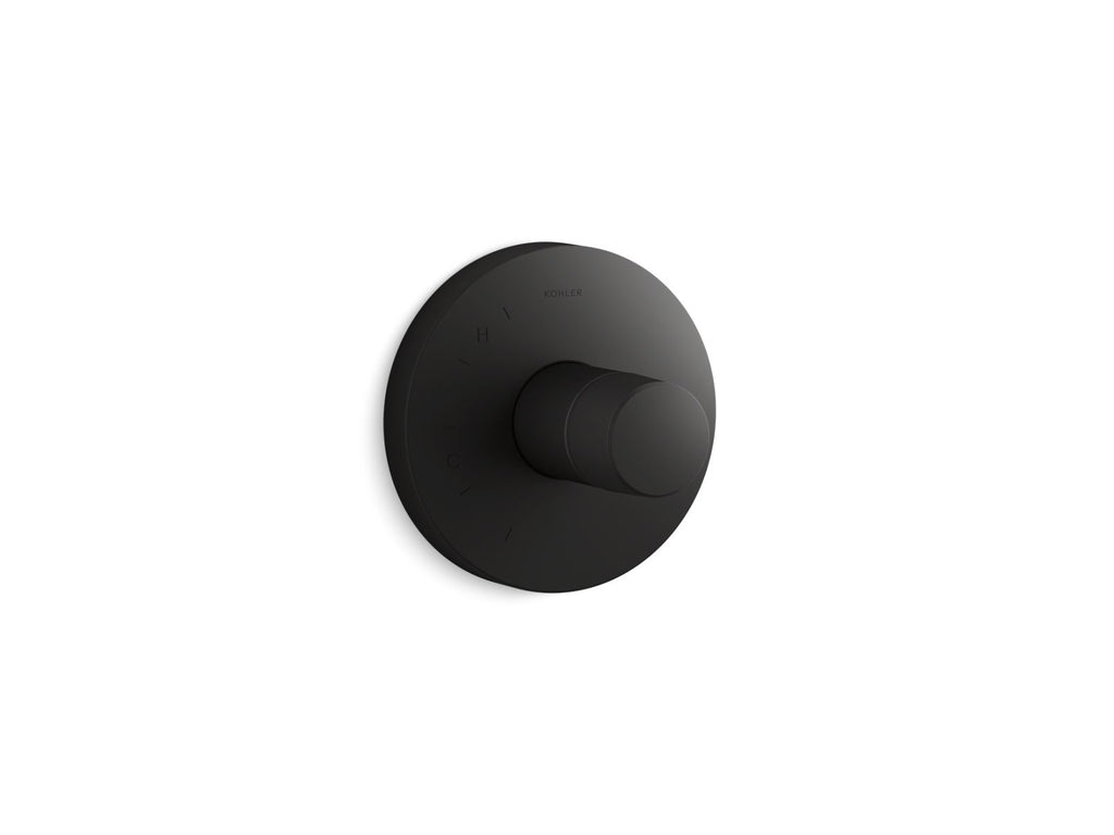 KOHLER K-TS78015-8-BL Components Rite-Temp Valve Trim With Oyl Handle - Matte Black