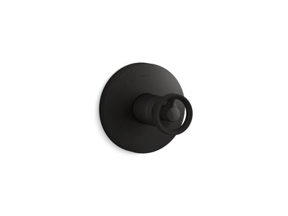KOHLER K-TS78015-9-BL Components Rite-Temp valve trim with Industrial handle - Matte Black