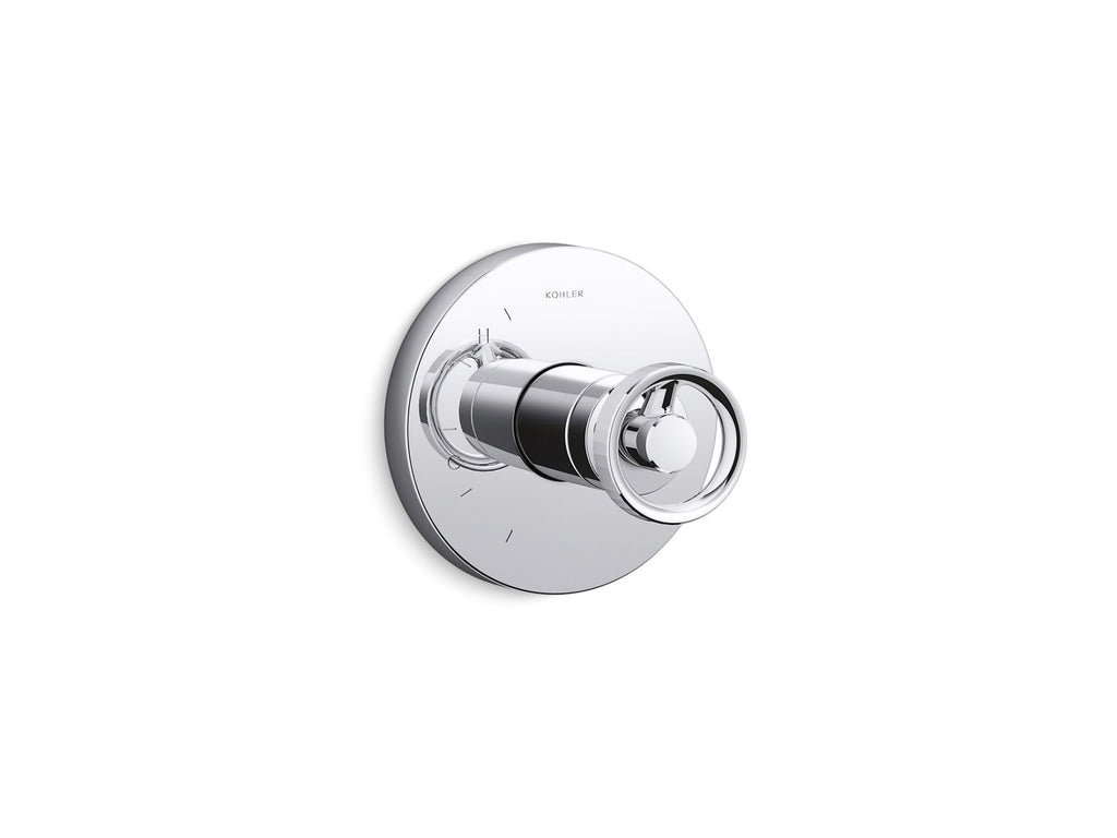 KOHLER K-TS78015-9-BL Components Rite-Temp Valve Trim With Industrial Handle - Matte Black