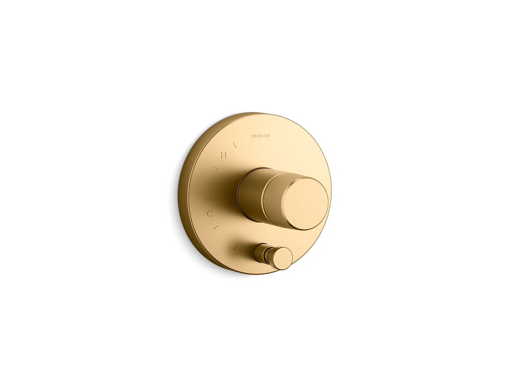 KOHLER K-T78016-8-2MB Components Rite-Temp Valve Trim With Oyl Handle And Diverter - Vibrant Brushed Moderne Brass