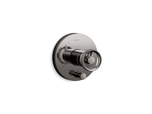 KOHLER K-T78016-9-TT Components Rite-Temp valve trim with Industrial handle and diverter - Vibrant Titanium