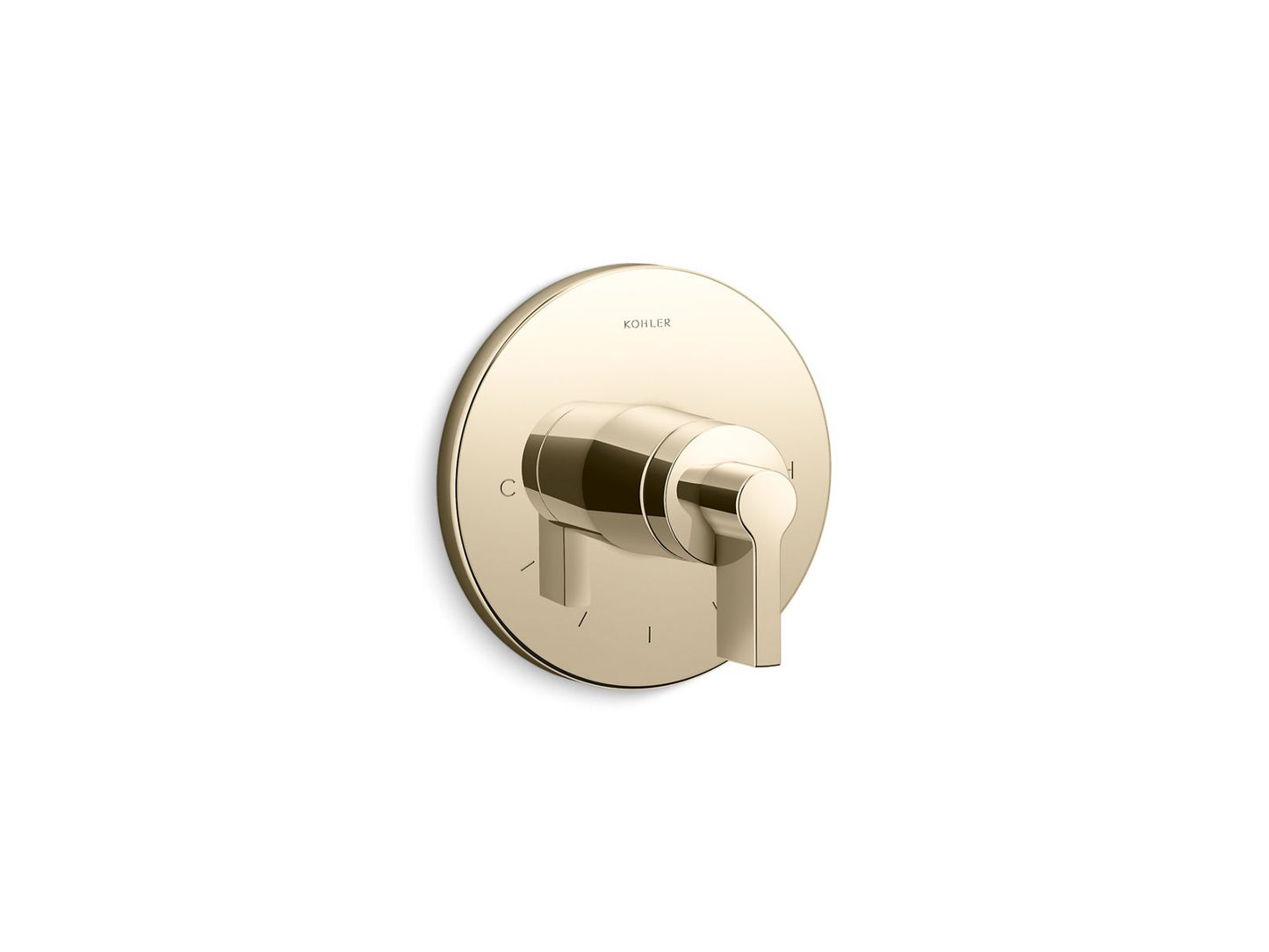 KOHLER K-T78027-4-AF Components Mastershower Temperature Control Valve Trim With Lever Handle In Vibrant French Gold