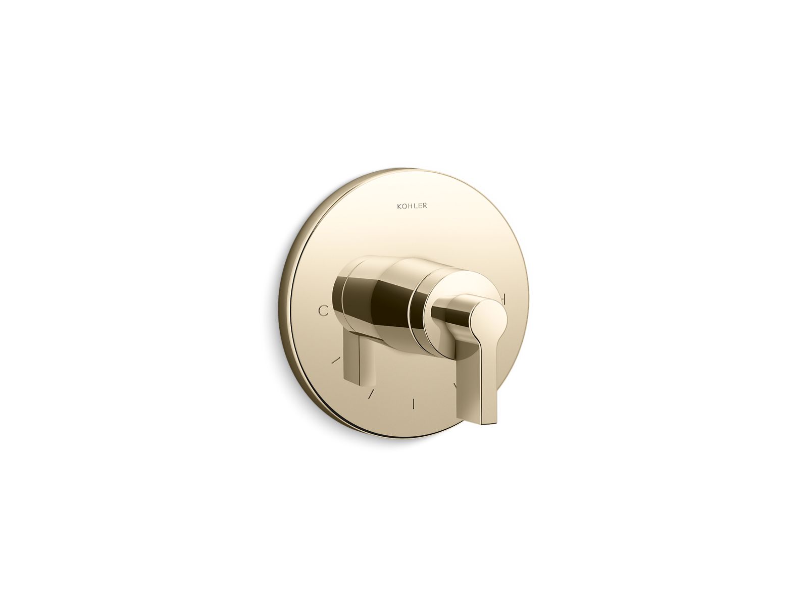 KOHLER K-T78027-4-AF Components Mastershower Temperature Control Valve Trim With Lever Handle - Vibrant French Gold