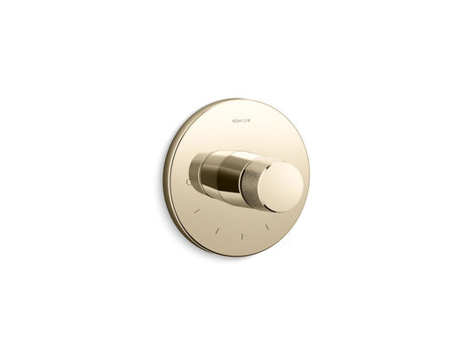 KOHLER K-T78027-8-AF Components MasterShower temperature control valve trim with Oyl handle - Vibrant French Gold