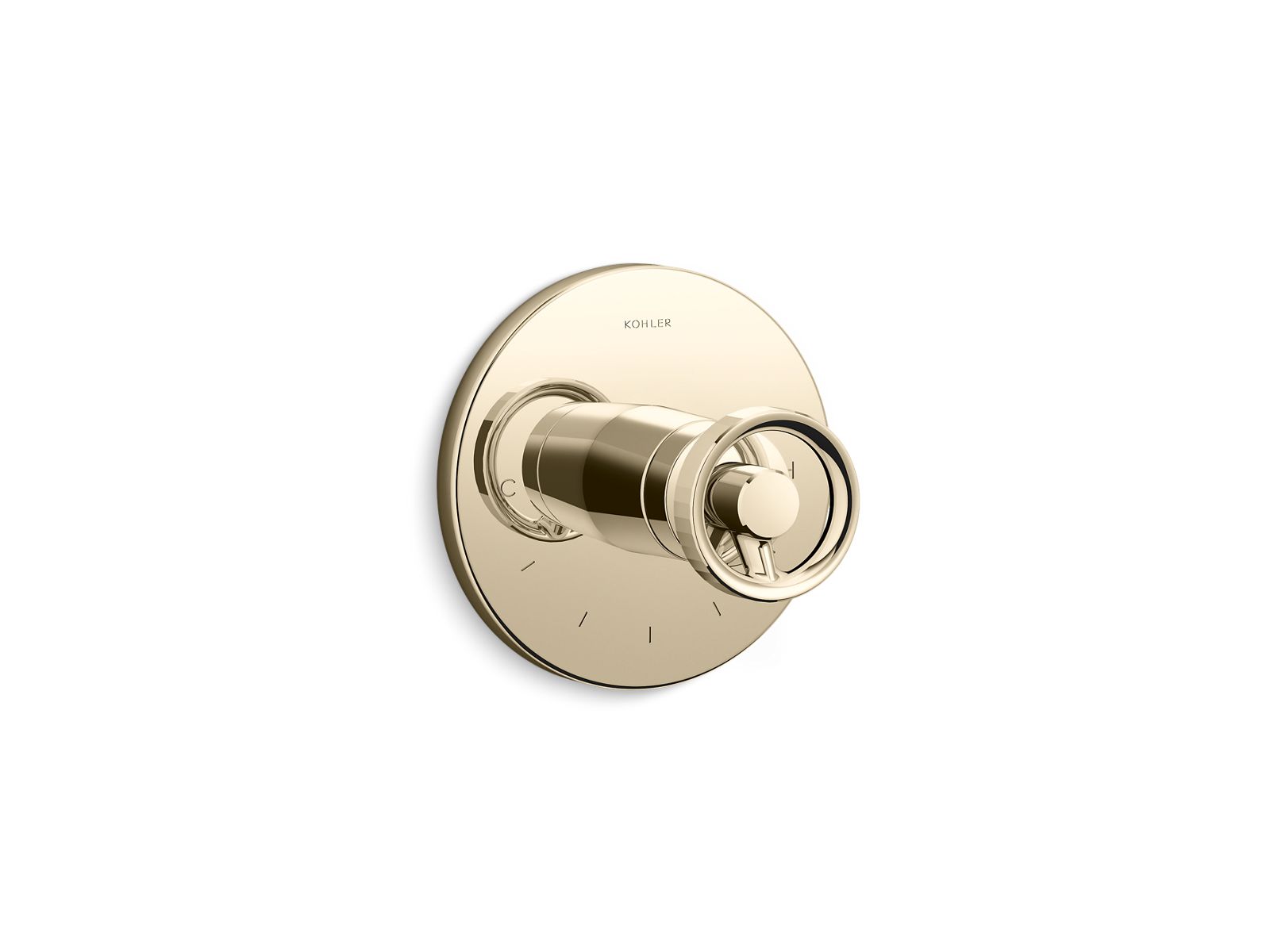 KOHLER K-T78027-9-AF Components Mastershower Temperature Control Valve Trim With Industrial Handle - Vibrant French Gold