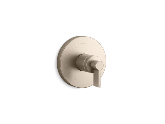 KOHLER K-TS78015-4-BV Components Rite-Temp Valve Trim With Lever Handle In Vibrant Brushed Bronze