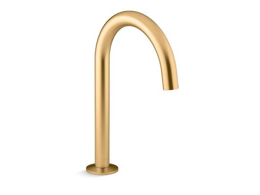 KOHLER K-77985-2MB Components Deck-Mount Bath Spout With Tube Design In Vibrant Brushed Moderne Brass