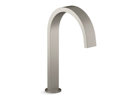 KOHLER K-77986-BN Components Deck-Mount Bath Spout With Ribbon Design In Vibrant Brushed Nickel