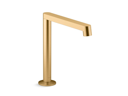 KOHLER K-77987-2MB Components Deck-Mount Bath Spout With Row Design In Vibrant Brushed Moderne Brass