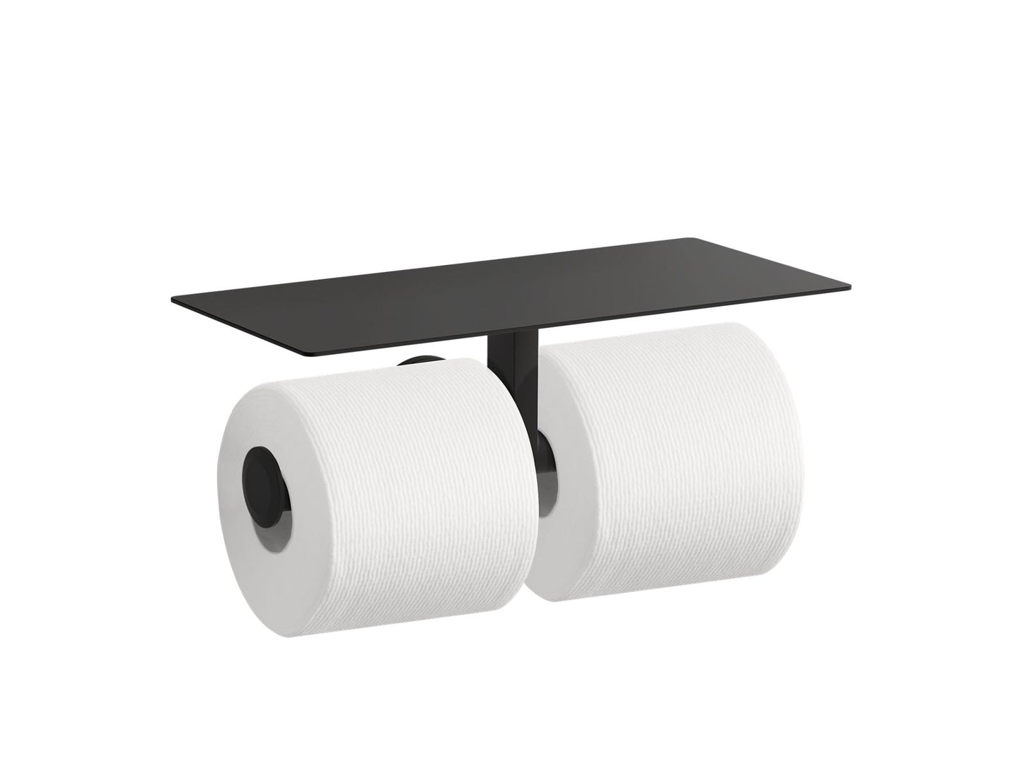 KOHLER K-78384-BL Components Covered Double Toilet Paper Holder In Matte Black